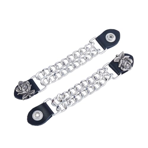 SUPERFINDINGS 2 Stück Westenverlängerer Aus Legierung Für Motorradwesten Mit Rosen Gravur 7 Zoll/17.8cm Doppeltes Schwarzes Kettengliedwestenverlängerer Lederwestenerweiterung SUPERFINDINGS 2 Stück Westenverlängerer Aus Legierung Für Motorradwesten Mit Rosen Gravur 7 Zoll/17.8cm Doppeltes Schwarzes Kettengliedwestenverlängerer Lederwestenerweiterung von SUPERFINDINGS