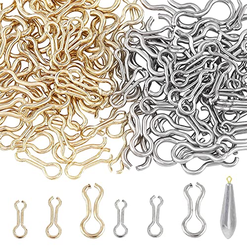 SUPERFINDINGS 240Stk Fishing Wire Eyes Sinker Ösen für Bleigewicht Formen Zubehör Edelstahl Für Angelwerkzeug von SUPERFINDINGS