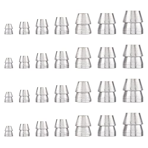 SUPERFINDINGS 28 Stück 7 Größen Sicherheits Rundgriffkeile Hammergriff Spaltkeil Platinaxt Handmetallkeil Rundstahlkeil Für Axtklauenhammerschlitten von SUPERFINDINGS