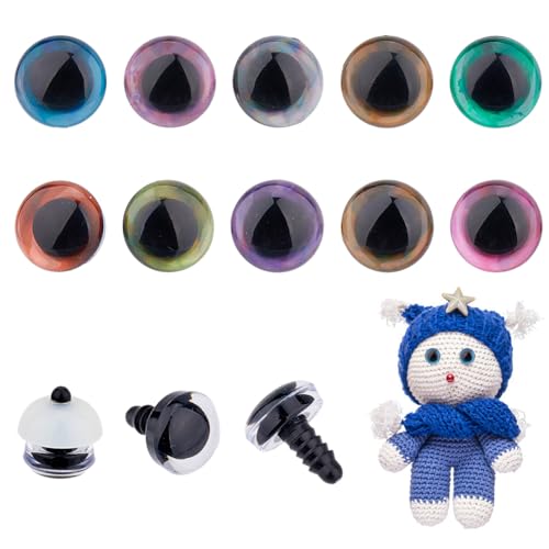 SUPERFINDINGS 40 Set 10 Farben 16mm 3D Glitzer Sicherheitsaugen Amigurumi Häkelaugen Mit Unterlegscheiben Kunststoff Häkelaugen Puppenbastelaugen Für Die Herstellung von Plüschtieren Und Stofftieren SUPERFINDINGS 40 Set 10 Farben 16mm 3D Glitzer Sicherheitsaugen Amigurumi Häkelaugen Mit Unterlegscheiben Kunststoff Häkelaugen Puppenbastelaugen Für Die Herstellung von Plüschtieren Und Stofftieren von SUPERFINDINGS