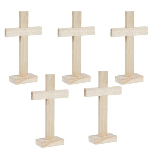 SUPERFINDINGS 5 Stück Holzkreuz Mit Ständer Schreibtisch Unbehandeltes Holzkreuz Tischkreuz Ornamente Osterdekor Für Heimwerker Basteln Tafelaufsätze Wanddekoration Heimdekoration Gebetsgeschenke SUPERFINDINGS 5 Stück Holzkreuz Mit Ständer Schreibtisch Unbehandeltes Holzkreuz Tischkreuz Ornamente Osterdekor Für Heimwerker Basteln Tafelaufsätze Wanddekoration Heimdekoration Gebetsgeschenke von SUPERFINDINGS