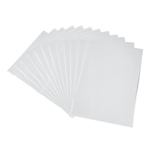 SUPERFINDINGS 50 Blatt Toner Reaktives Folienpapier 29x18.5cm Rechteckig Silbernes Transferfolie Rechteck A4 Papiertransferblatt Für Laserdrucker + Laminator DIY Handwerk Prägung Scrapbooking Karten von SUPERFINDINGS