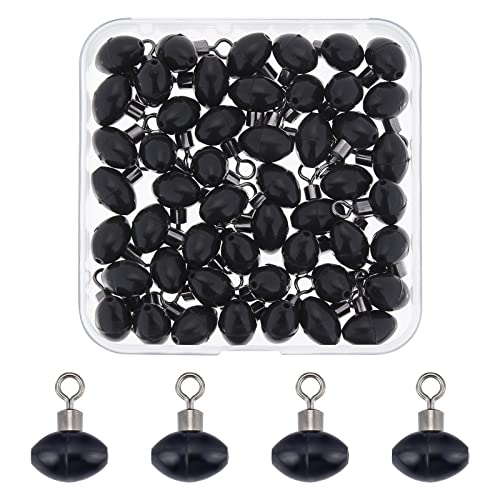 SUPERFINDINGS 50 Stück Angelrollen Swivel Slider Bead 16x12mm Fisch Pulley Schnurverbinder Angelgerät Schnurverbinder Angelgerät Running Slider Bead Swivel von SUPERFINDINGS