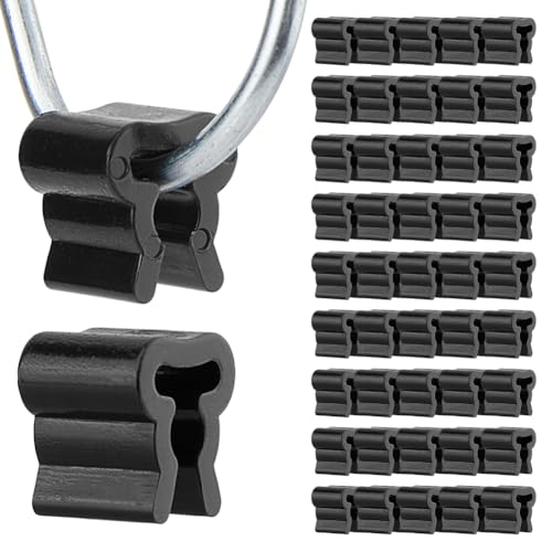 SUPERFINDINGS 50 Stück Plastik Hakenstopper Schwarz Inventarsteuerungsclips 12.5x11.5mm Pegboard Zubehör von ClipStrip Für Einzelhandelsregale Schmuck Display Ständer von SUPERFINDINGS