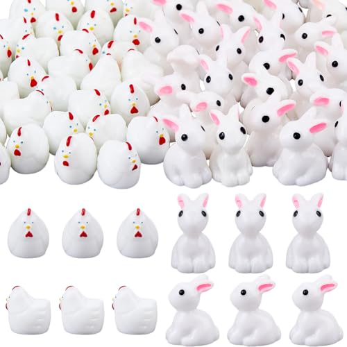 SUPERFINDINGS 60 Stück 2 Stile Mini Häschen Küken Figuren Harz Tiere Display Dekoration Kaninchen Küken Hahn Ornamente Miniatur Fee Garten Dekor SUPERFINDINGS 60 Stück 2 Stile Mini Häschen Küken Figuren Harz Tiere Display Dekoration Kaninchen Küken Hahn Ornamente Miniatur Fee Garten Dekor von SUPERFINDINGS