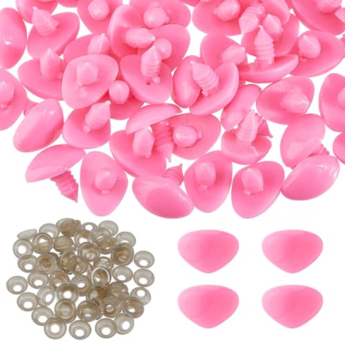 SUPERFINDINGS 70 Sets rosa Sicherheitsnasen aus Kunststoff, dreieckige Nase mit Unterlegscheiben, Stofftier-Nasen für Kaninchen, Puppe, Bär, Plüschtier, Puppe, Bastelbedarf, Breite: 19,5 mm SUPERFINDINGS 70 Sets rosa Sicherheitsnasen aus Kunststoff, dreieckige Nase mit Unterlegscheiben, Stofftier-Nasen für Kaninchen, Puppe, Bär, Plüschtier, Puppe, Bastelbedarf, Breite: 19,5 mm von SUPERFINDINGS