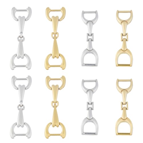 SUPERFINDINGS 8 Stück 2 Farben Pferdegebiss Schnalle Legierung D-Ring Trense Gebiss Schnallen Horsebit Seide Schal Schnalle für Frauen DIY Trense Pferd Schmuck Loafer Schuhe Dekoration von SUPERFINDINGS