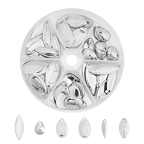 SUPERFINDINGS Ahout 80pcs 6 Größen Eisen Angelköder Oval Platin Angel Locker Spinner Blades Easy Spin Spinner Köder Für Die Köderherstellung DIY Angelköder Zubehör SUPERFINDINGS Ahout 80pcs 6 Größen Eisen Angelköder Oval Platin Angel Locker Spinner Blades Easy Spin Spinner Köder Für Die Köderherstellung DIY Angelköder Zubehör von SUPERFINDINGS