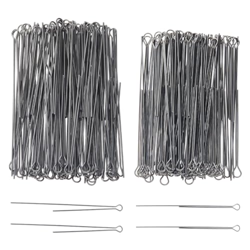 SUPERFINDINGS Ca. 200 Stück 2 Stil Angeln Spinner Welle 70x0.7~0.8 mm Draht Spinner Köder 304 Edelstahl Angeln Looped Spinner Teile Komponente Für Die Herstellung von Angelködern von SUPERFINDINGS