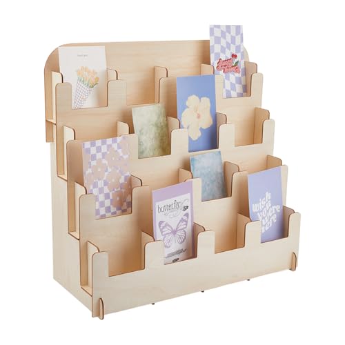 SUPERFINDINGS Holz Display Ständer Präsentationsständer Aus Holz 4 Stöckiger Display Aufsteller Counter Retail Display Rack Postkartenständer Für Postkarten Broschüren Fotos Bilder, 40x20x36cm SUPERFINDINGS Holz Display Ständer Präsentationsständer Aus Holz 4 Stöckiger Display Aufsteller Counter Retail Display Rack Postkartenständer Für Postkarten Broschüren Fotos Bilder, 40x20x36cm von SUPERFINDINGS