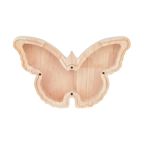 SUPERFINDINGS Holzschmetterling Sparschwein Spardose Mit Transparentem Fenster Holz Geldmünzen Spardose Für Erwachsene,20x9.6x3 cm SUPERFINDINGS Holzschmetterling Sparschwein Spardose Mit Transparentem Fenster Holz Geldmünzen Spardose Für Erwachsene,20x9.6x3 cm von SUPERFINDINGS