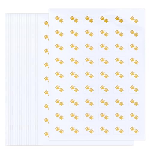 SUPERFINDINGS Sheeet Paw Haustier Planer Aufkleber Planer Bastelpapier Aufkleber Niedliche Ästhetische Aufkleber Niedliches Tier Kätzchen Papieraufkleber Für Kalender Wasserdichter Laptop von SUPERFINDINGS