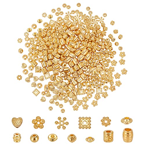 SUPERFINDINGS Über 390pcs 13 Stile Tibetischen Stil Abstandsperlen Antike goldene Perlenkappen Legierungsperlen Großes Loch Perlen Charme Für Schmuckherstellung DIY Armbänder Loch:1.5 4mm SUPERFINDINGS Über 390pcs 13 Stile Tibetischen Stil Abstandsperlen Antike goldene Perlenkappen Legierungsperlen Großes Loch Perlen Charme Für Schmuckherstellung DIY Armbänder Loch:1.5 4mm von SUPERFINDINGS