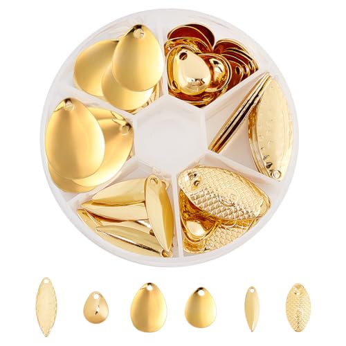 SUPERFINDINGS Über 80 stücke 6 Größen Eisen Angelköder Oval Golden Angeln Attractor Spinner Blades Easy Spin Spinner Köder Für Die Köderherstellung DIY Angelköder Zubehör SUPERFINDINGS Über 80 stücke 6 Größen Eisen Angelköder Oval Golden Angeln Attractor Spinner Blades Easy Spin Spinner Köder Für Die Köderherstellung DIY Angelköder Zubehör von SUPERFINDINGS