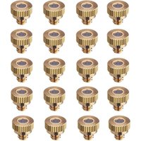 Pack mit 20 Messingdüsen für Nebelsysteme. Gewinde kompatibel mit 99% der Systeme. Bohrung 0,3 mm. von SUPERFISH