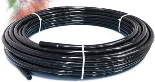 SUPERFOG - 50-Meter-Rolle aus Polyamid-Schlauch 1/4". Hohe Festigkeit. Berstdruck 140 Bar. Farbe Schwarz. von SUPERFOG