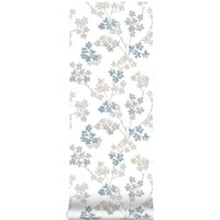 Superfresco Easy - Vliestapete Bailey - Blumen - Blau/Grau - 10m x 52cm - Blau/Grau von SUPERFRESCO EASY