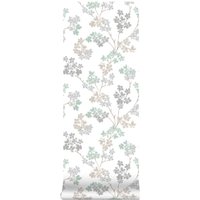Superfresco Easy - Vliestapete Blumen - Grün/Grau - 10m x 52cm - Grau von SUPERFRESCO EASY
