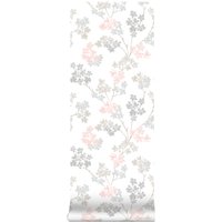 Superfresco Easy - Vliestapete Blumen - Rosa/Grau - 10m x 52cm - Grau von SUPERFRESCO EASY