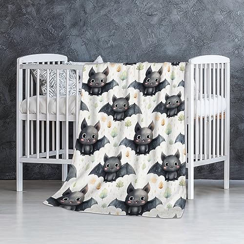 SUPERICH Babydecke für Halloween, Fledermäuse, Geschenke, superweich, für Neugeborene, gemütlich, für Kinderwagen, Überwurf, Decke für Kinderbett, 101,6 x 76,2 cm, für Welpen SUPERICH Babydecke für Halloween, Fledermäuse, Geschenke, superweich, für Neugeborene, gemütlich, für Kinderwagen, Überwurf, Decke für Kinderbett, 101,6 x 76,2 cm, für Welpen von SUPERICH