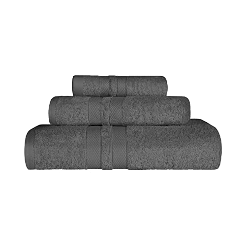 SUPERIOR Ultra Handtuch-Set, Baumwolle, Dunkelgrau, 3 Piece Towel von Superior