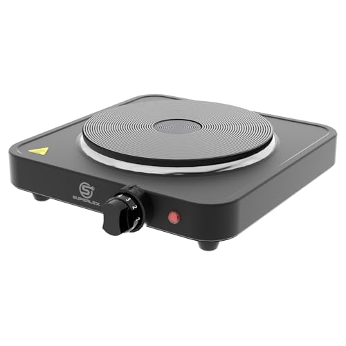 SUPERLEX Kochplatte Herdplatte 1 Kochfeld Elektrische Einzelkochplatte 1500W Mit Thermostat Und Überhitzungsschutz Kompakte Gusseisenplatte Für Camping Büro Zuhause Und Alle Kochgeschirrarten SUPERLEX Kochplatte Herdplatte 1 Kochfeld Elektrische Einzelkochplatte 1500W Mit Thermostat Und Überhitzungsschutz Kompakte Gusseisenplatte Für Camping Büro Zuhause Und Alle Kochgeschirrarten von SUPERLEX