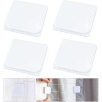 Ccykxa 4 Stück Duschvorhang-Clips, weiße Dusch-Clips, U-förmige Vorhangschnalle, selbstklebende Duschvorhang-Klemme, winddichte Ccykxa 4 Stück Duschvorhang-Clips, weiße Dusch-Clips, U-förmige Vorhangschnalle, selbstklebende Duschvorhang-Klemme, winddichte von SUPERMARKET