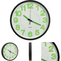 The Living Store Leuchtende Wanduhr Schwarz 30 cm - Wanduhren The Living Store Leuchtende Wanduhr Schwarz 30 cm - Wanduhren von SUPERMARKET