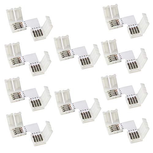 LED Connector RGB Supernight 10pcs 4 pin Connectors L-Shape PCB 10mm Wide RGB SMD 3528/5050 Led Light Strip for Right Degree Corner or 90 Angle Turning Connection LED Connector RGB Supernight 10pcs 4 pin Connectors L-Shape PCB 10mm Wide RGB SMD 3528/5050 Led Light Strip for Right Degree Corner or 90 Angle Turning Connection von SUPERNIGHT