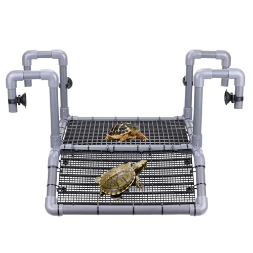 Große Schildkröten-Plattform, hängendes Schildkröten-Tank-Zubehör, verstellbar, mit DIY-Kletterrampe mit PVC-Rohren, Eierkiste, erhöhter Sonnenboden für Aquarium, 122 l, 50 l, 65 l, 75 l, 90 Gallonen Große Schildkröten-Plattform, hängendes Schildkröten-Tank-Zubehör, verstellbar, mit DIY-Kletterrampe mit PVC-Rohren, Eierkiste, erhöhter Sonnenboden für Aquarium, 122 l, 50 l, 65 l, 75 l, 90 Gallonen von SUPERPAWS
