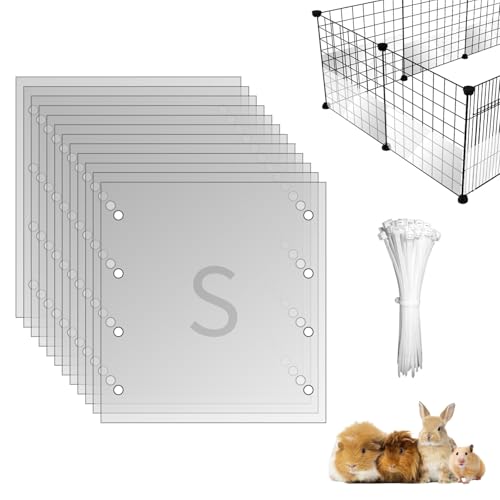 SUPERPAWS Hasenkäfigeinlagen, transparenter Kantenschutz für Kaninchen, Chinchillas, Frettchen, Igel, Hamster, Katzen, Kleintiere, Seitenfutter, Meerschweinchen, Käfigzubehör (transparent, 12 Stück SUPERPAWS Hasenkäfigeinlagen, transparenter Kantenschutz für Kaninchen, Chinchillas, Frettchen, Igel, Hamster, Katzen, Kleintiere, Seitenfutter, Meerschweinchen, Käfigzubehör (transparent, 12 Stück von SUPERPAWS