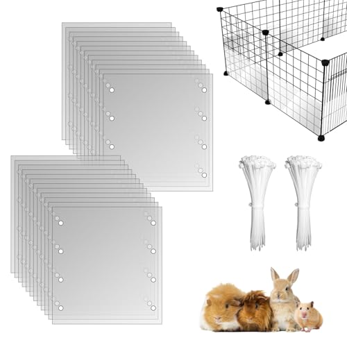 SUPERPAWS Hasenkäfigeinlagen, transparenter Kantenschutz für Kaninchen, Chinchillas, Frettchen, Igel, Hamster, Katzen, Kleintiere, Seitenfutter, Meerschweinchen, Käfigzubehör (transparent, 24 Stück SUPERPAWS Hasenkäfigeinlagen, transparenter Kantenschutz für Kaninchen, Chinchillas, Frettchen, Igel, Hamster, Katzen, Kleintiere, Seitenfutter, Meerschweinchen, Käfigzubehör (transparent, 24 Stück von SUPERPAWS