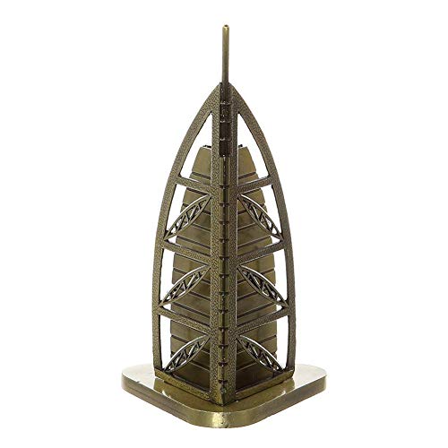 SUPERPOWER® Bronze 6,3 Zoll Dubai Burj Al Arab Modell Metall Skulpturen Statuen Berühmte Gebäude Sammeln Figuren Handwerk für Personalisierte Geschenke Schlafzimmer Tischplatte Wohnkultur von SUPERPOWER