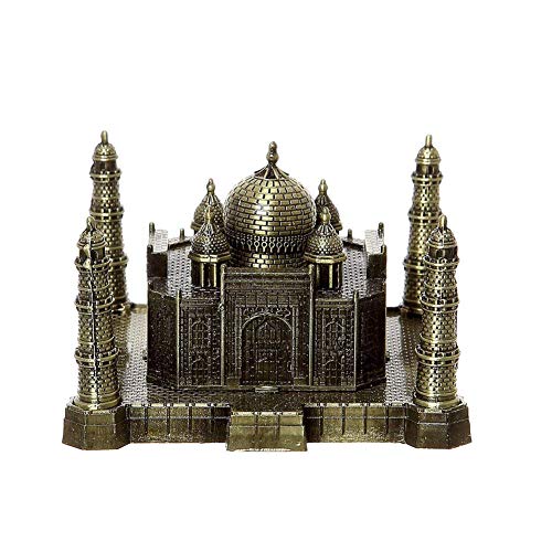 SUPERPOWER® Bronzefarbene indische Taj Mahal Architektur Modell Metallskulpturen Statue Handwerk Sammlerfigur für Wohnzimmer Heimdekoration Handwerk Desktop Dekoration Souvenir von SUPERPOWER