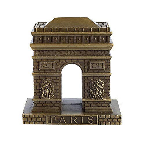 SUPERPOWER® Vintage Bronze 3 Zoll Paris Arc de Triomphe Metall Statuen Künstliche Welt Berühmte Gebäude Wohnkultur Desktop Sammler Figuren Andenken für Personalisierte Geschenke von SUPERPOWER