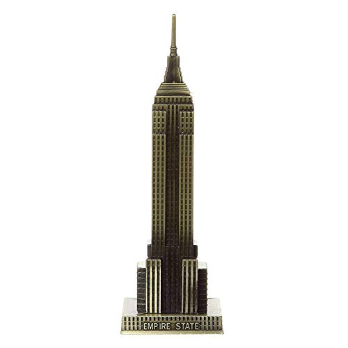 SUPERPOWER® Vintage Empire State Building Modell Bronze Metall Skulptur Statue New York City Landmark Crafts Souvenir Sammlerstück Figur für Heimdekor Basteln Desktop Dekoration von SUPERPOWER