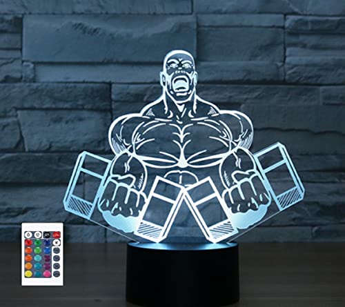 3D Hantel Fitness-Fernbedienung 16 Farben Nachtlichter Illusion Acryl LED-Tisch Nachttischlampe Kinderzimmer Schreibtisch Dekoration Geburtstagsgeschenke Spielzeug für Kinder 3D Hantel Fitness-Fernbedienung 16 Farben Nachtlichter Illusion Acryl LED-Tisch Nachttischlampe Kinderzimmer Schreibtisch Dekoration Geburtstagsgeschenke Spielzeug für Kinder von SUPERRUIDALONG