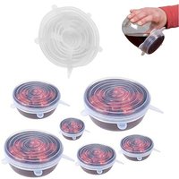 Set Mit 6 Dehnbaren Silikondeckeln In Verschiedenen Größen Für Mikrowelle Und Kühlschrank von SUPERSELLER