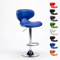 Amarillo Design Moderner schwenkbarer Chrom Küchen- und Barhocker - Blau Amarillo Design Moderner schwenkbarer Chrom Küchen- und Barhocker - Blau von SUPERSTOOL