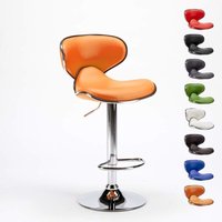 Amarillo Design Moderner schwenkbarer Chrom Küchen- und Barhocker - Orange von SUPERSTOOL