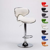 Amarillo Design Moderner schwenkbarer Chrom Küchen- und Barhocker - Weiß von SUPERSTOOL