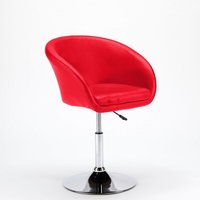 Austin Kunstleder-Drehhocker Modernes Design - Rot von SUPERSTOOL