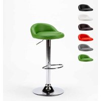 Baltimora Chrom Kunstleder Hocker für Küche und Bar - Grün Baltimora Chrom Kunstleder Hocker für Küche und Bar - Grün von SUPERSTOOL