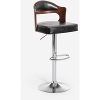 Barhocker hoch drehbar aus Holz und schwarzem Kunstleder Soru Barhocker hoch drehbar aus Holz und schwarzem Kunstleder Soru von SUPERSTOOL
