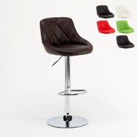 Großer fester schwenkbarer verstellbarer Küchenbarhocker mit Rückenlehne Philadelphia - Braun Großer fester schwenkbarer verstellbarer Küchenbarhocker mit Rückenlehne Philadelphia - Braun von SUPERSTOOL