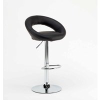 Hoher drehbarer Küchenbarhocker mit verstellbarer Fußstütze Chicago - Schwarz von SUPERSTOOL