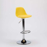 New Orleans Design Bar- und Küchenhocker mit Lederkonsole - Gelb von SUPERSTOOL