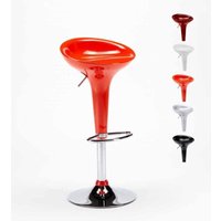 San Francisco Design Barhocker Barstuhl für Küche und Bar, höhenverstellbarer Drehhocker - Orange von SUPERSTOOL