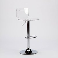San José Design Moderner Bar- und Küchenhocker aus verchromtem Stahl - Transparent von SUPERSTOOL