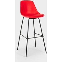 Willis Hoher Hocker aus Metall für Küche, Bar mit Kissen modernes Design - Rot von SUPERSTOOL
